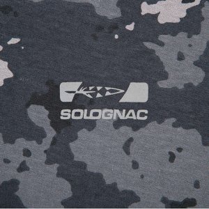 Футболка мужская камуфляжная для охоты 100 MC темно-серая SOLOGNAC