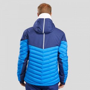 Куртка пуховая теплая лыжная мужская синяя 900 warm wedze