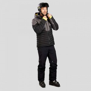 Куртка пуховая теплая лыжная мужская черная 900 warm wedze