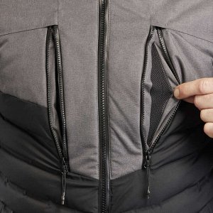 Куртка пуховая теплая лыжная мужская черная 900 warm wedze