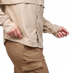 Мужская рубашка с длинными рукавами для треккинга в пустыне DESERT 500 FORCLAZ