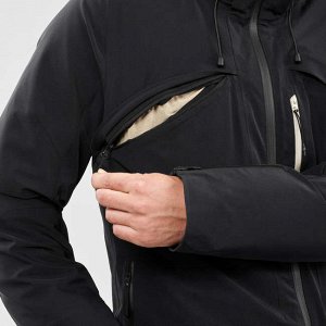 Куртка теплая лыжная для трассового катания мужская черная 980 wedze