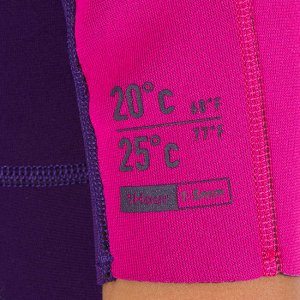 Гидрокостюм для серфинга короткий 100 из неопрена 1,5 мм для детей фиол. розовый OLAIAN