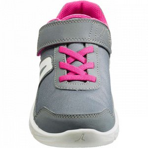 Кроссовки для ходьбы для детей серо-розовые PW 100