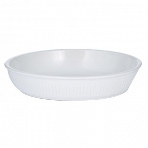 Блюдо для запекания Linear круглое 26 см белое