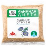 Отруби Dr.DiaS Сибирские ЛЬНЯНЫЕ средний помол 100гр / 30 / 12мес