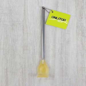 Массажёр - чесалка, с раздвижной ручкой, с подвесом, 20/42 см, цвет жёлтый