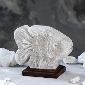 Соляная лампа "Рыбка", цельный кристалл, 15 см, 2,7 кг.