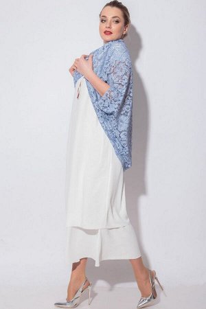 Накидка, платье SOVA Артикул: 11085 молочно-голубой