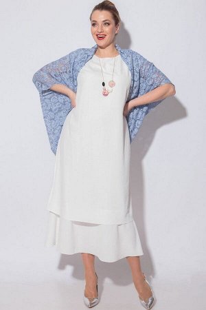 Накидка, платье SOVA Артикул: 11085 молочно-голубой