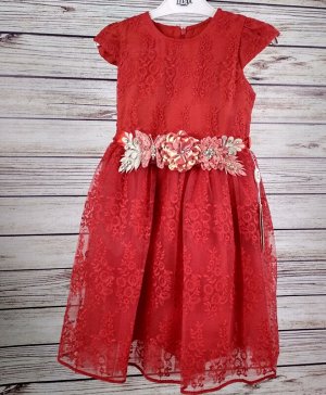 Платье 4947 красное размер 9 лет