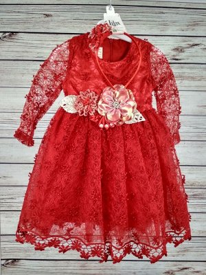 Платье 4728 красное размер 3 года