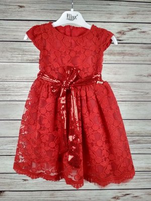 Платье 4959 красное размер 5 лет