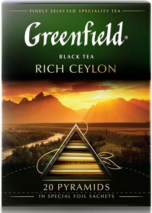 Greenfield Чай Гринфилд пирам. Rich Ceylon black tea