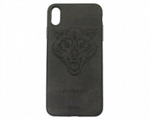 Чехол iPhone XS Max KSTATI Тиснение (рык волка)