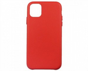 Чехол iPhone 11 Leather Case без лого, красный