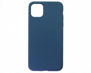 Чехол iPhone 11 Liquid Silicone FULL (темно-синий)