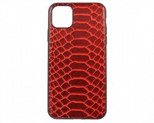 Чехол iPhone 11 Pro Max Leather Reptile (красный)