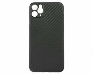 Чехол iPhone 11 Pro Max Ультратонкий карбон (черный)