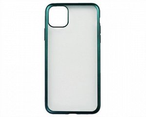 Чехол iPhone 11 Pro Max Матовый (зеленый край)