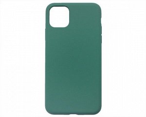 Чехол iPhone 11 Pro Max Liquid Silicone FULL (темно-зеленый)