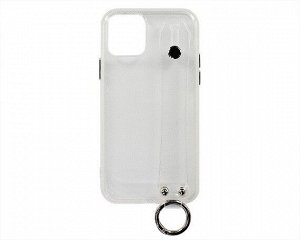 Чехол iPhone 11 Pro Cиликон с ремешком (прозрачный)