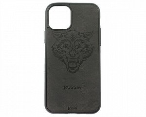Чехол iPhone 11 Pro KSTATI Тиснение (рык волка)