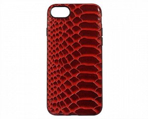 Чехол iPhone 7/8/SE 2020 Leather Reptile (красный)
