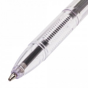 Ручка шариковая BRAUBERG "X-333", СИНЯЯ, корпус прозрачный, узел 0,7 мм, линия письма 0,35 мм