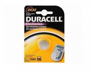 Элемент литиевый Duracell CR2032 (1-BL) цена за штуку