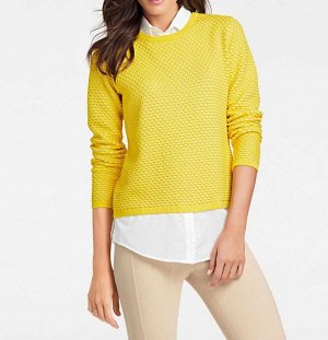 Пуловер 2 в 1, желтый