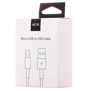 Кабель USB - micro USB Activ Clean Line  100см 1,5A (white)