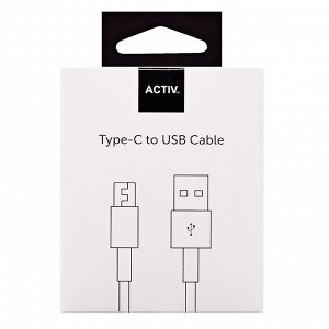 Кабель USB - Type-C Activ Clean Line  100см 1,5A (black)