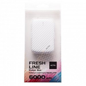 Внешний аккумулятор Activ A151-02 Fresh Line  6000 mAh (white)