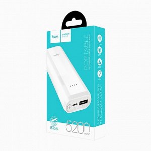 Внешний аккумулятор Hoco B35A Entourage 5200 mAh (USB) (white) (поврежденная упаковка)