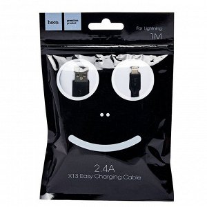 Кабель USB - Apple lightning Hoco X13 Easy  100см 2A (black)