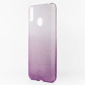 Чехол-накладка SC097 Gradient для "Huawei Honor 8C" (black/silver)