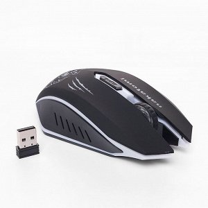 Мышь оптическая беспроводная Nakatomi Gaming mouse MROG-15UR RF, игровая (black/silver)