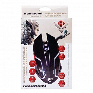 Мышь оптическая беспроводная Nakatomi Gaming mouse MROG-20UR RF (black) игровая