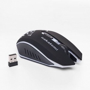 Мышь оптическая беспроводная Nakatomi Gaming mouse MROG-15U RF, игровая (black/silver)