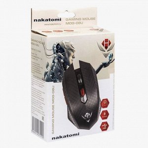 Мышь оптическая Nakatomi Gaming mouse MOG-08U (black) игровая (black)