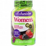 VitaFusion, мультивитаминный комплекс для женщин, с натуральным вкусом ягод, 70 жевательных конфет