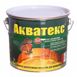 Грунт-антисептик "Акватекс", рябина, 3 л