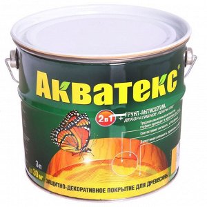 Грунт-антисептик "Акватекс", сосна, 3 л