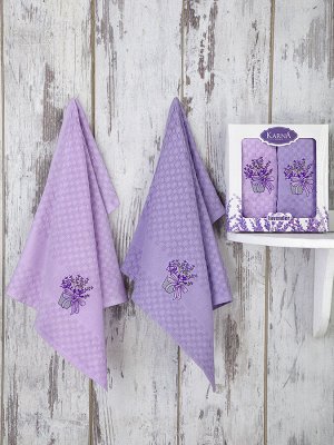 Салфетки махровые c вышивкой ''lavender'' 45x65 см 1/2
