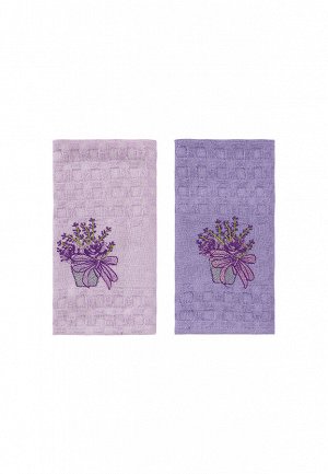 Салфетки махровые c вышивкой ''lavender'' 45x65 см 1/2