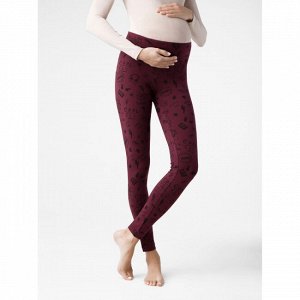 Mama Art  Леггинсы для беременных (Conte) ультракомфортные леггинсы с трендовым рисунком, цвет windsor wine
