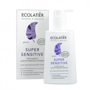 ECOLATIER  Крем-мыло д/интимной гигиены SUPER SENSITIVE д/чувствительной кожи, 250 мл