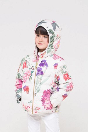 Куртка(Весна-Лето)+girls (белый, цветочная фантазия)