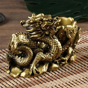 Нэцке полистоун подставка "Китайский дракон" под бронзу 11х8х14,5 см